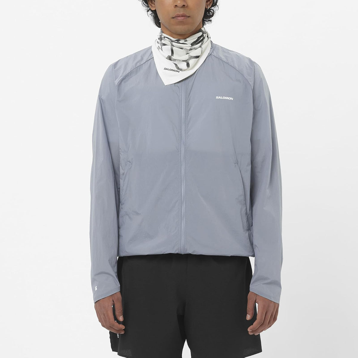 Salomon Shakeout Fly, Chamarra de Running para Hombre, Gris, Talla CH