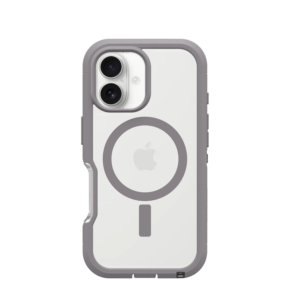 OtterBox Funda Defender Series XT para iPhone 16, Transparente, Compatible con MagSafe - Transparente con tapa de nieve