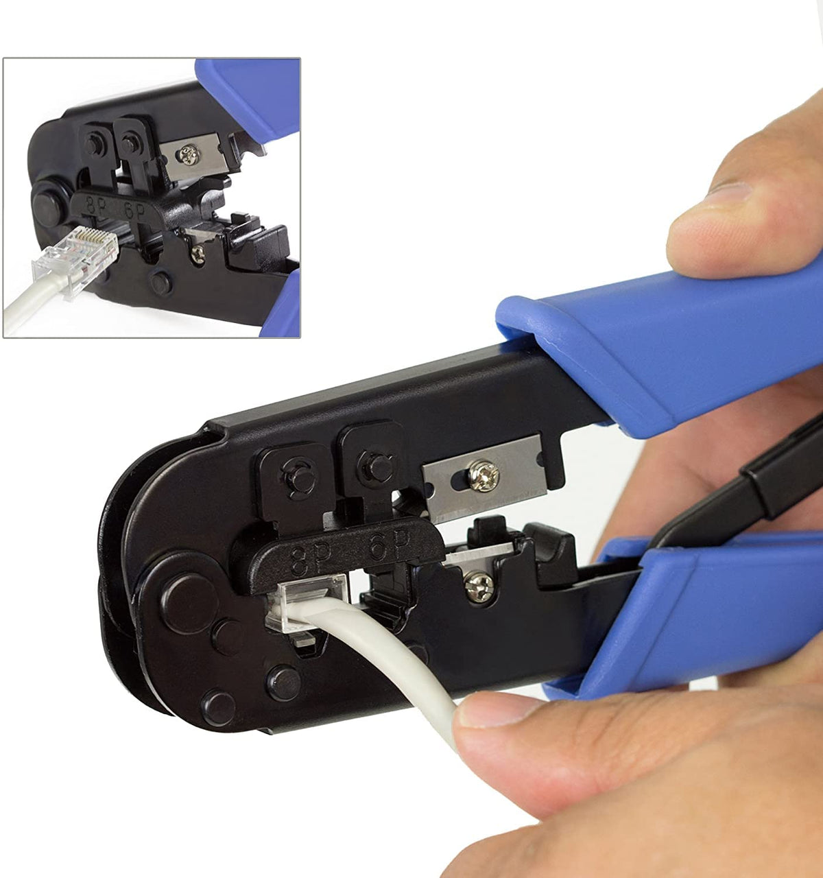TRENDnet 8P/RJ-45 and 6P/RJ-12, RJ-11 Pinza Crimpadora