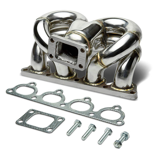 DNA MOTORING Colector Turbo de Acero Inoxidable, Metálico, TM-D-S-RH-NWG