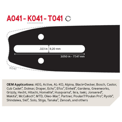 Oregon 37977 20-Inch Replacement Chain Saw Bar and Chain Combo For Craftsman, Echo, McCulloch And Poulan