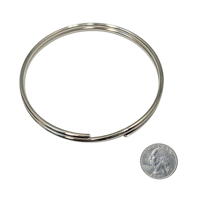 Lucky Line 7910010 - Anillo de acero templado chapado en níquel de 7,62 cm, 10 unidades