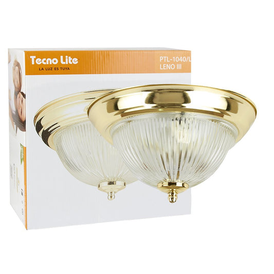 Tecnolite Lámpara de Techo, Lámpara para Interior, Sobreponer, Cristal Latinado, 100 - 240 V