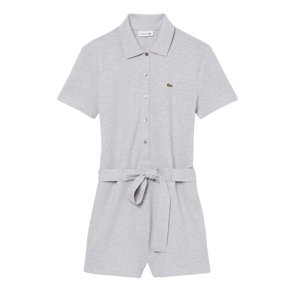 Lacoste Stretch Piqué Polo Collar Playsuit Vestido casual Mujer