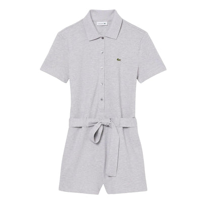 Lacoste Stretch Piqué Polo Collar Playsuit Vestido casual Mujer