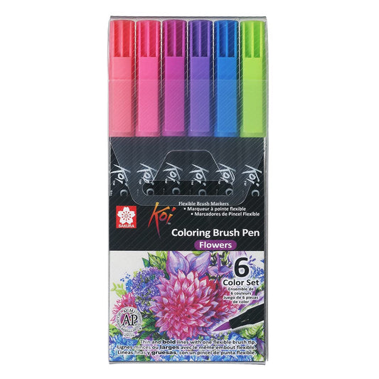 SET C/6 PZA MARCADORES KOI SELECCIÓN FLORES