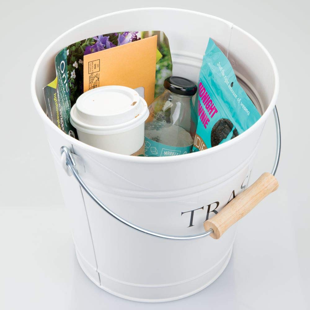 InterDesign Pail Waste Can, White