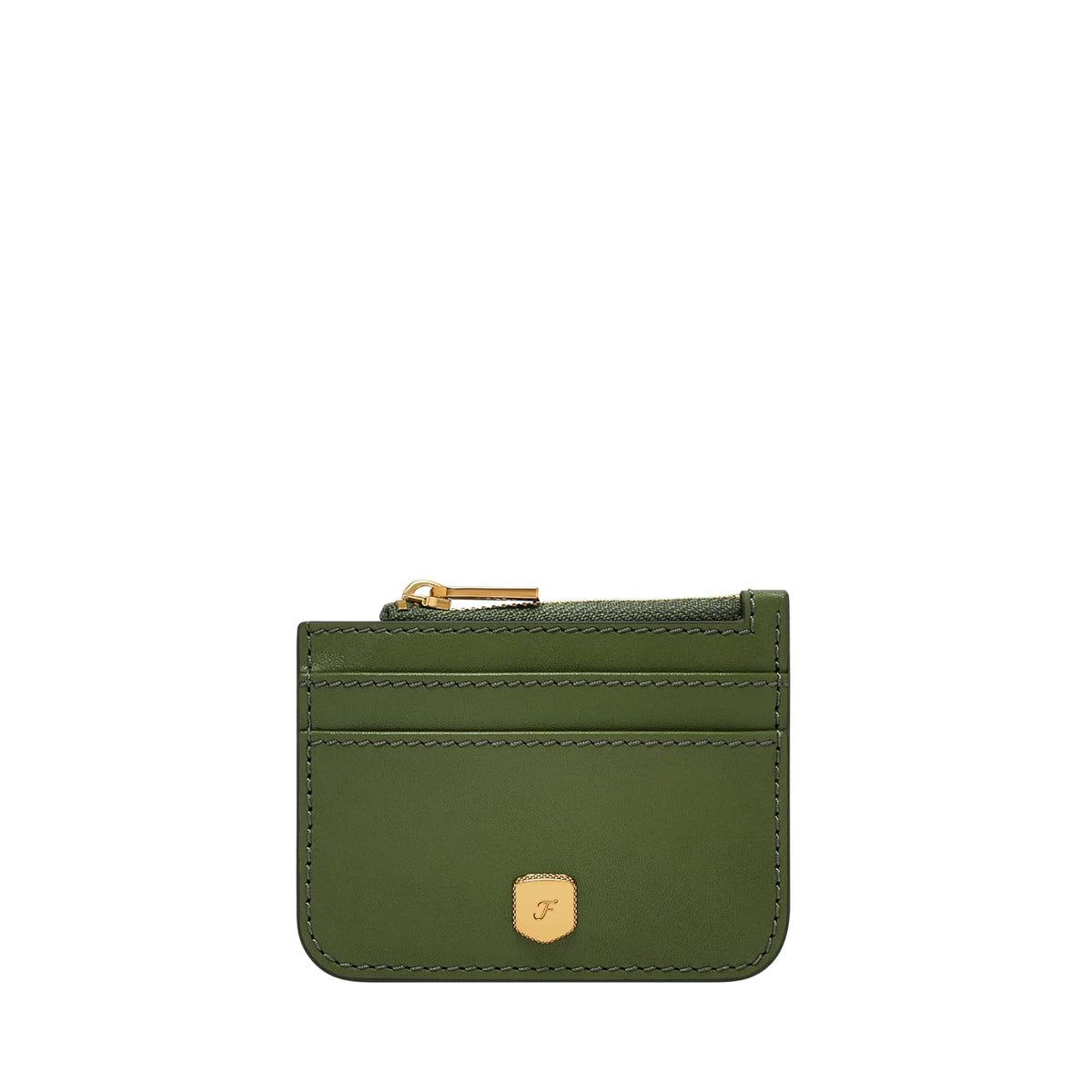 Tarjetero Fossil SL10078314 de piel en color verde para mujer