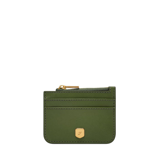 Tarjetero Fossil SL10078314 de piel en color verde para mujer