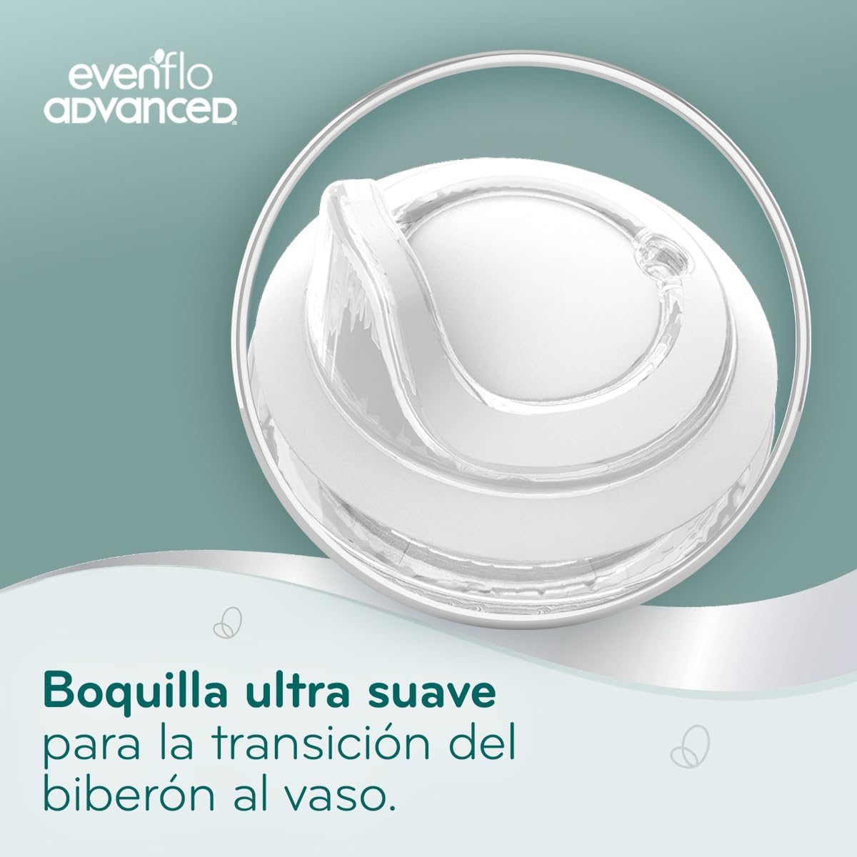 Evenflo Advanced Set de Tazas Entrenadoras, Verde y Azul, con Boquilla Ultra Suave de Silicón, 150ml y 270ml, 2 Piezas, para Bebés desde 6 Meses
