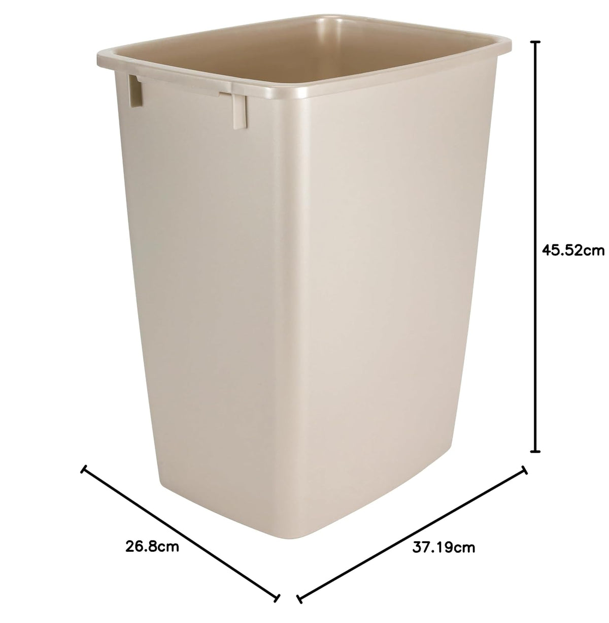 Rubbermaid cubeta de Basura pequeño para Cocina, baño, Cesta de Basura Debajo del Fregadero, plástico, Galletas, 9 galones