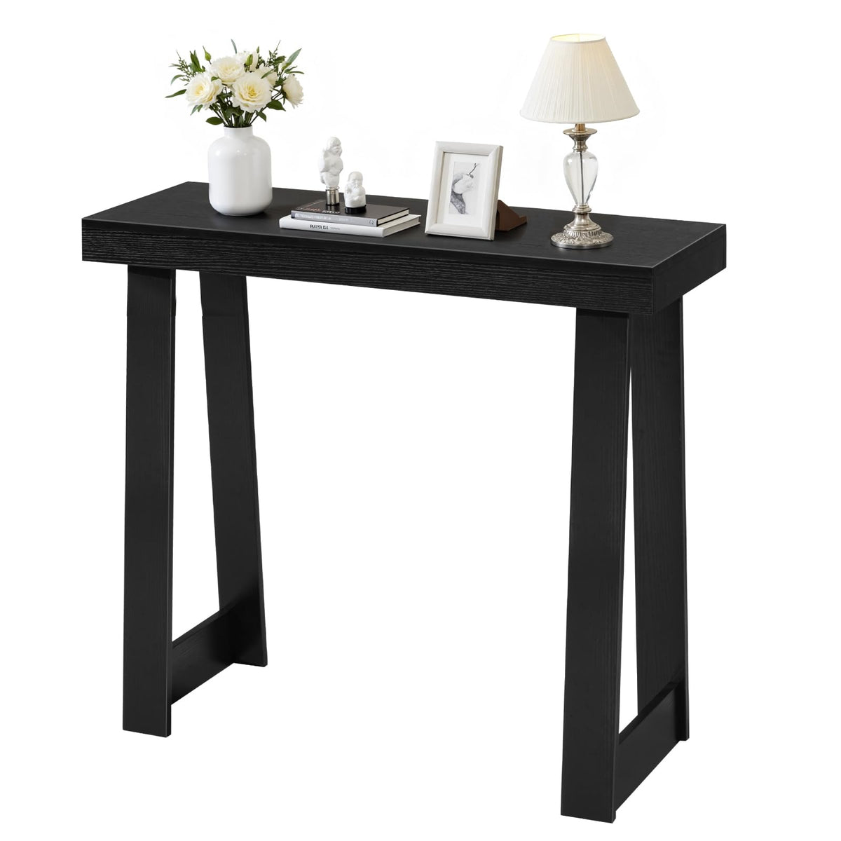 VEVOR Mesa Consola Moderna Negra, 140 x 30.5 x 81 cm, Carga 50 kg - 36 Inch - Negro