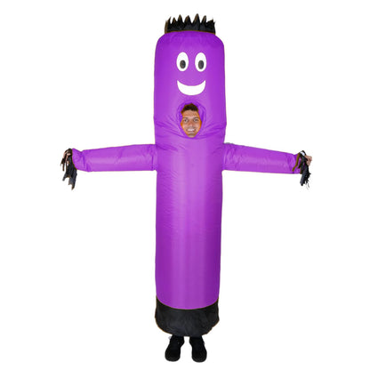 LookOurWay - Disfraz inflable para hombre, diseño de brazo ondulado, divertido disfraz inflable de Halloween para adultos, color morado