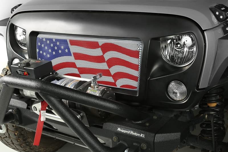 Rugged Ridge 12034.32 Kit de Rejilla Espartana Bandera Americana Jeep Wrangler JK 07-18