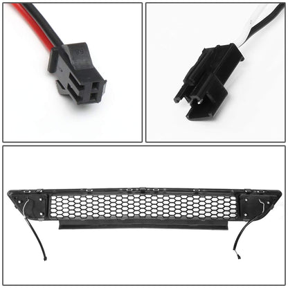DNA Motoring Rejilla de Parachoques Delantero Inferior Plástico Reforzado LED DRL para Ford Mustang 2015-2017