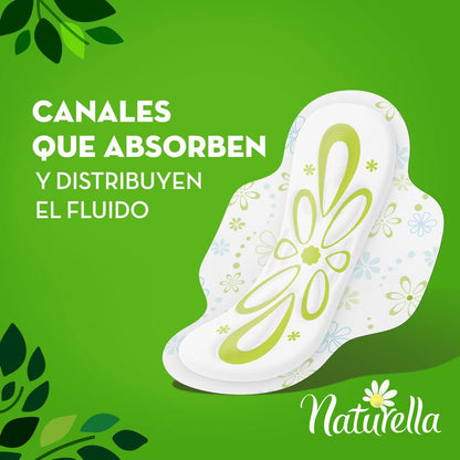 Naturella Con Manzanilla Toalla Femenina Flujo Abundante 192 Unidades