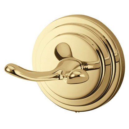 Kingston Brass BA2717PB Milano - Gancho doble para bata, latón pulido, 6,5 cm