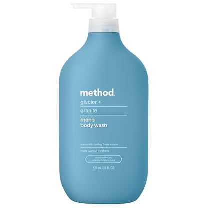 Method Men Body Wash, Glacier + Granite, Paraben and Phthalate Free, 28 FL Oz (Pack of 1)