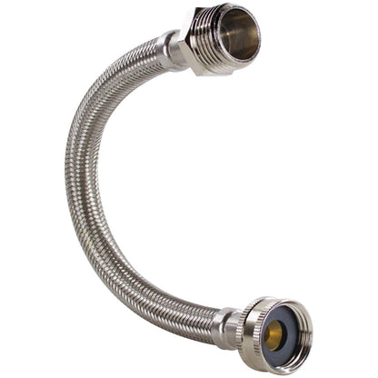 Certified Appliance Accessories WI12SSFM Braided Stainless Steel Water-Inlet Hose, 1 ft