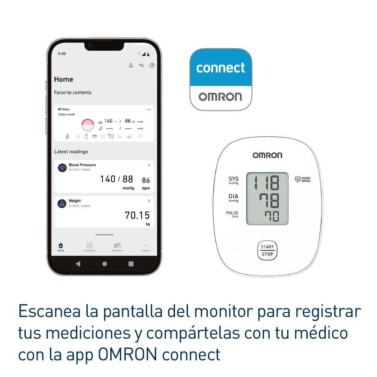 OMRON X2 Básico Baumanómetro de Brazo, Detecta Latidos Irregulares | Brazalete 22-42 cm con guía de ajuste. Detecta latidos irregulares. Memoria de última medición. Garantía 5 años.