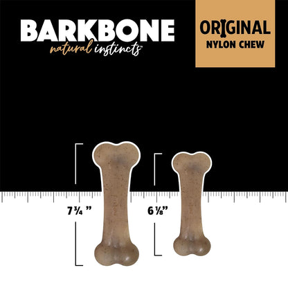 Pet Qwerks BBQ BarkBone Dog Chew Toys for Aggressive Chewers, Made in USA