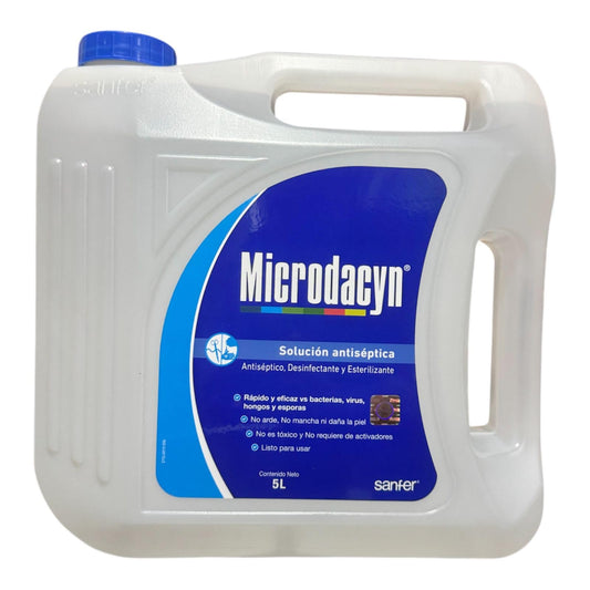 Microdacyn Solución Esterilizante Alto Nivel Hospitalario Sin Alcohol | Antiséptico, desinfectante y esterilizante de alto nivel, uso hospitalario, amplio espectro, sin glutaraldehído