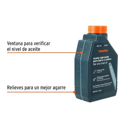 Truper Abc-34, Aceite Lubricante para Barra y Cadena de Motosierra