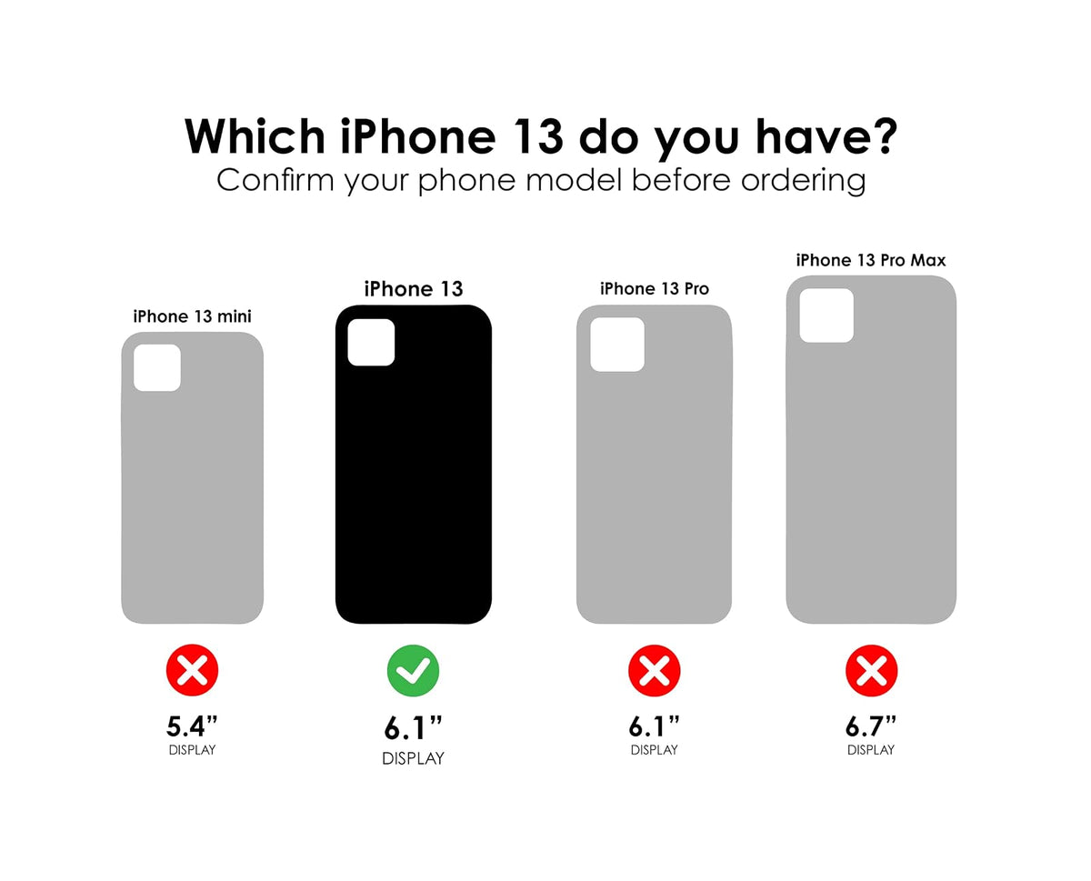 OtterBox - Funda para iPhone 13 (Solamente), Serie Symmetry, Color Negro, Ultra Elegante, Compatible con Carga inalámbrica, Bordes elevados Que protegen la cámara y la visualización