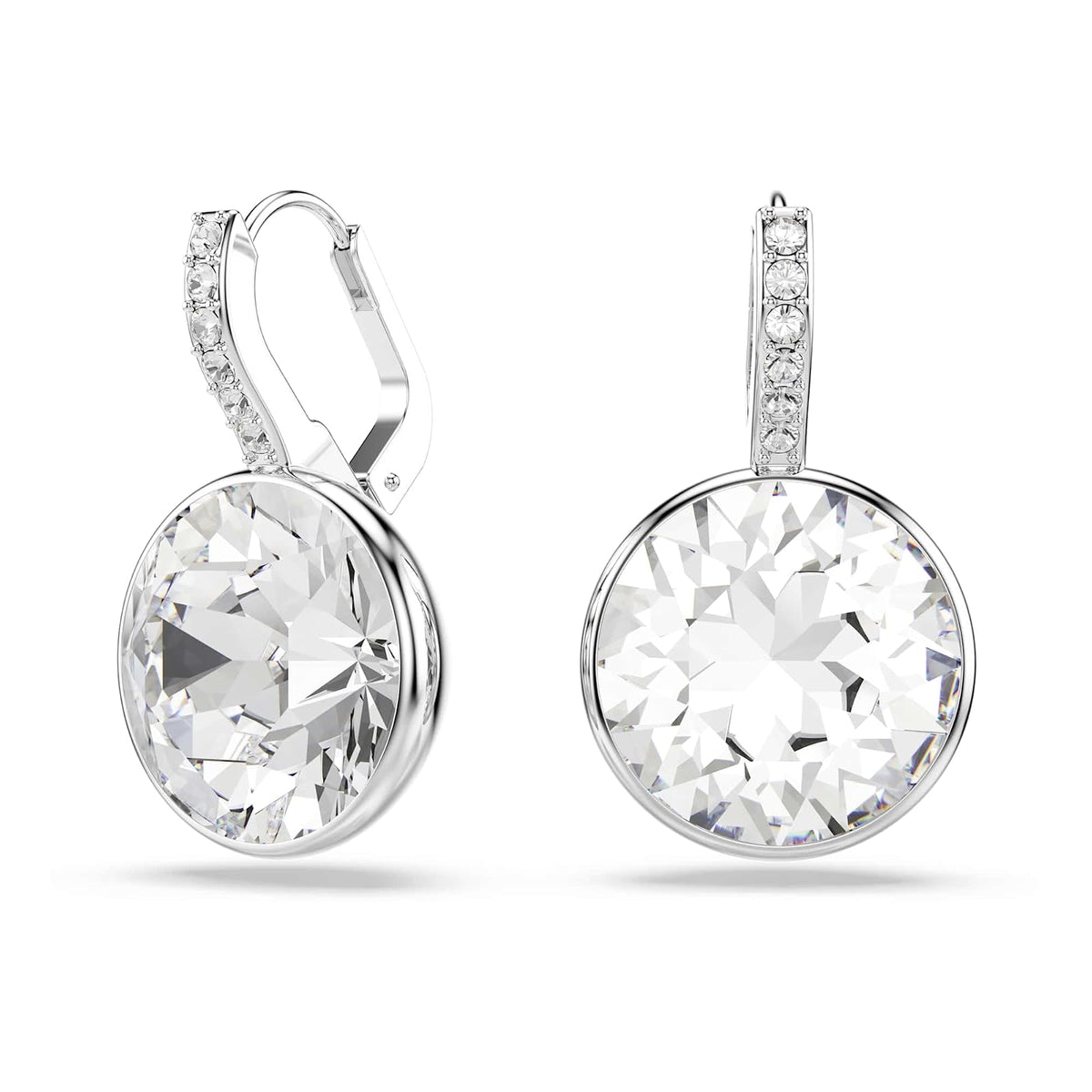 Swarovski Millenia Kollektion Tropfenohrringe, Rundschliff, Weiß, Rhodiniert