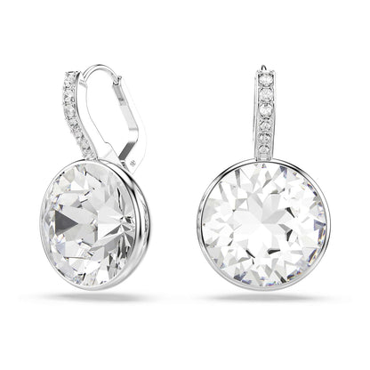 Swarovski Millenia Kollektion Tropfenohrringe, Rundschliff, Weiß, Rhodiniert