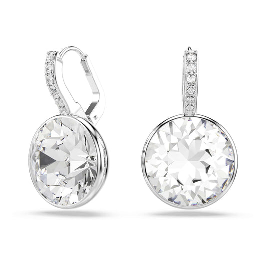 Swarovski Millenia Kollektion Tropfenohrringe, Rundschliff, Weiß, Rhodiniert
