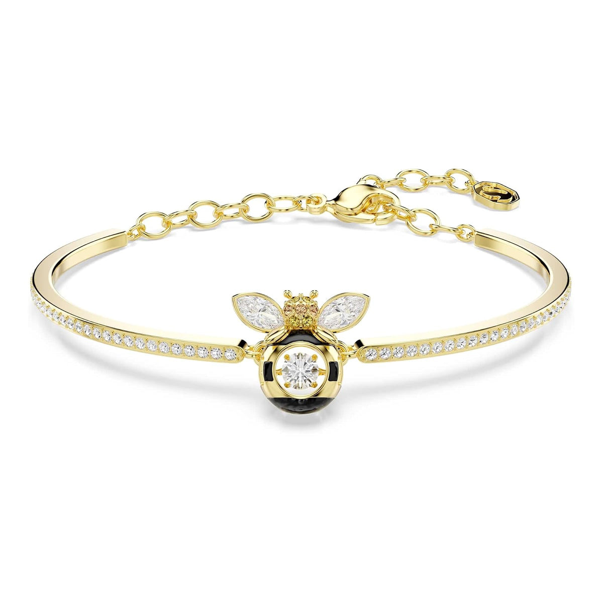 Pulsera Swarovski Idyllia, cortes mixtos, abeja, multicolor, oro-tSwarovski chapado en uno