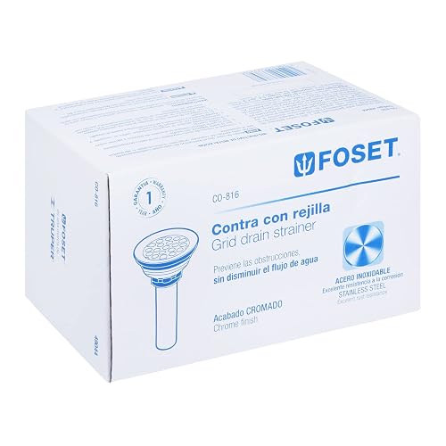 Foset CO-816, Contrarejilla 2-1/2" de acero inoxidable tipo bar