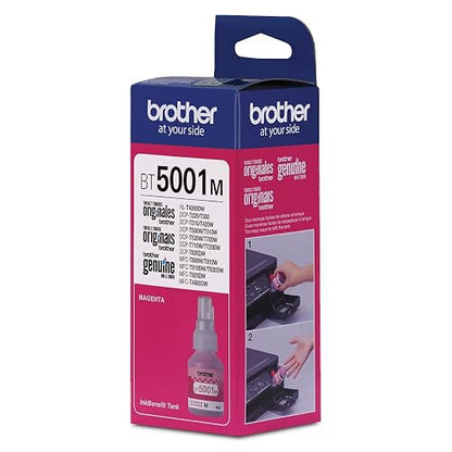 Brother Botella de Tinta BT5001M Magenta con Rendimiento de 5.000 Páginas | Botella de tinta magenta
