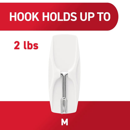 Command White Hooks, 7 hooks, 8 strips, Indoor Use (17065-7ES)