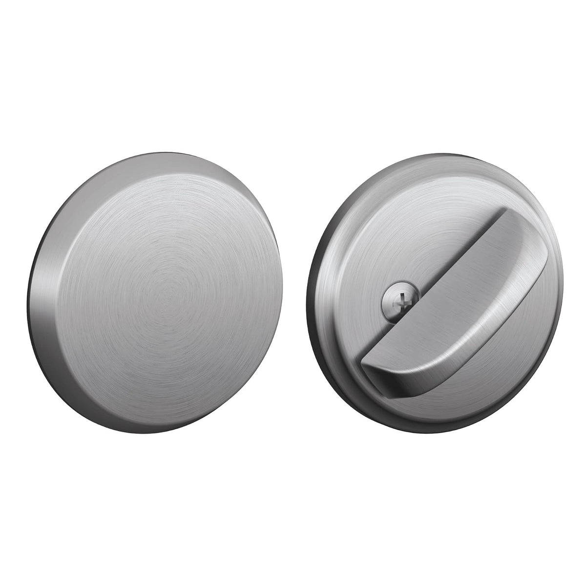 Schlage B81 Cerrojo Decorativo de una Cara Negro Mate - Cromo satinado - Moderno