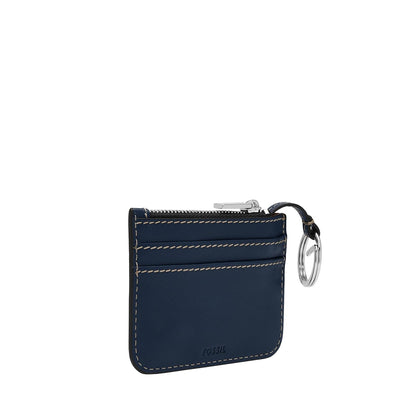 Tarjetero Fossil SL10078545 Lennox de piel en tono azul para mujer
