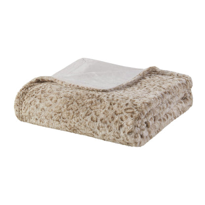 Madison Park Zuri Manta Decorativa de Piel Sintética 60 x 70 Pulgadas - 60x70" - Leopardo