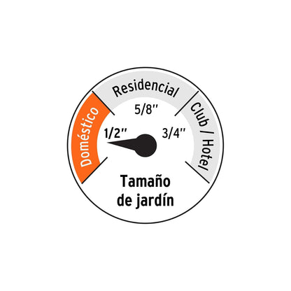 Truper MAN-25X1/2R, Manguera 1/2", reforzada 3 capas, conexiones de metal, 25 m