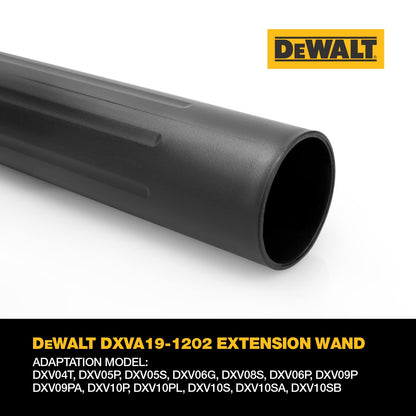 DeWalt DXVA19-1202 Varita de extensión de 1-7/8 pulgadas, compatible con DXV04T DXV05P DXV05S DXV06G DXV08S DXV06P DXV09P DXV09PA DXV10P DXV10PL DXV10PL 10S DXXV10SA DXV10SB Aspiradoras húmedas y