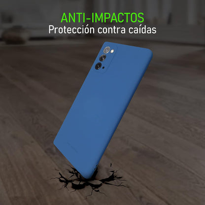 Molan Cano Funda Case de Silicon Suave Protector Acabado Mate para Samsung Galaxy S20 Fe (Azul)