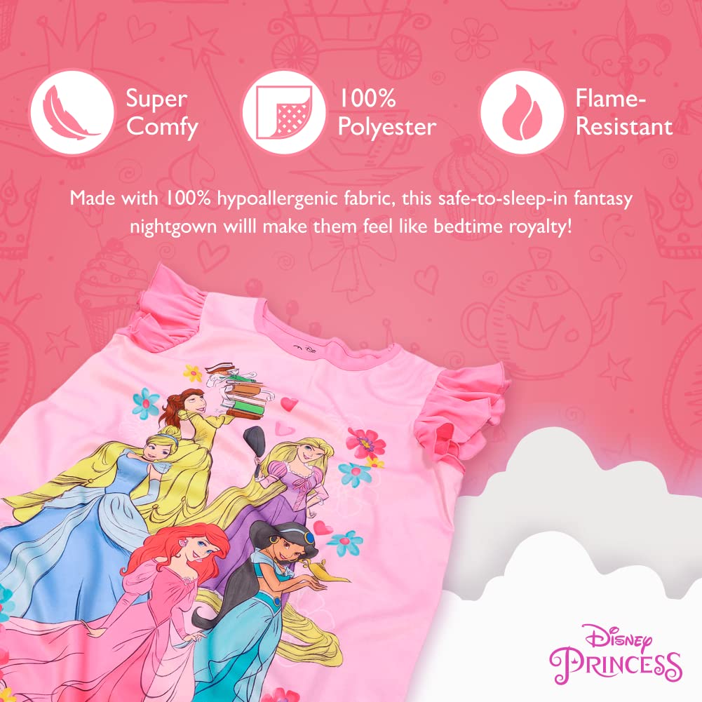 Disney Girls’ Big Princess Nightgowns, Pack of 3