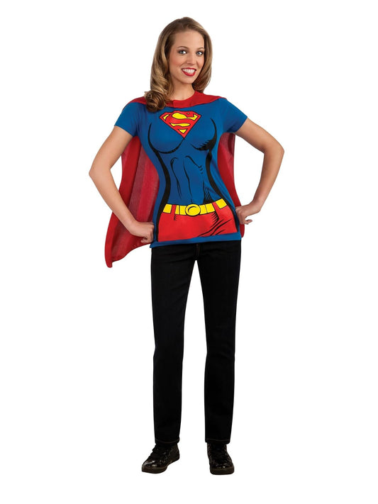Rubie's Dc Comics Supergirl - playera con capa para mujer Disfraces de tamaño adulto Mujer