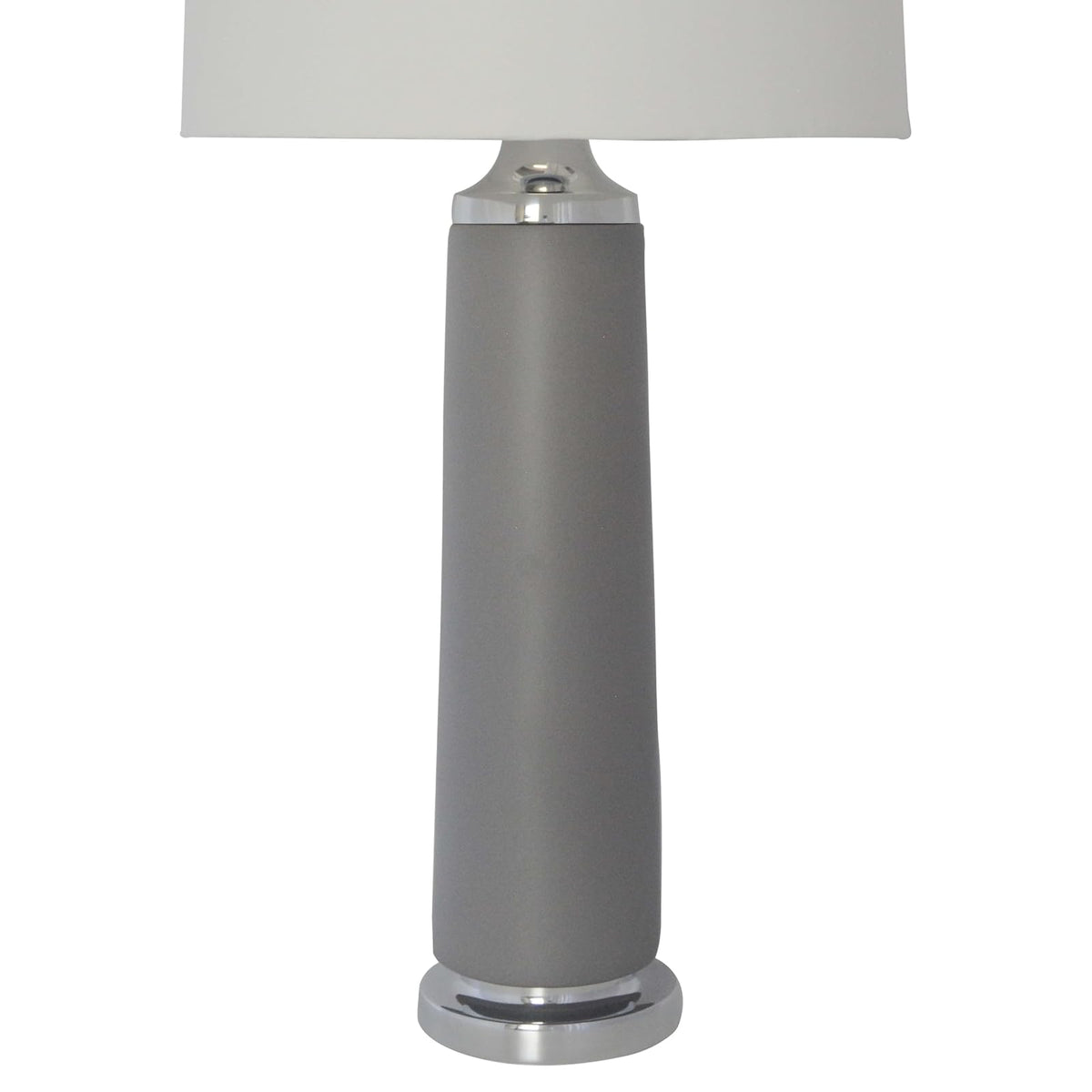 Luzerna CM-0072 Lámpara De Mesa Ashley, Color Gris Calido Mate, 1 Unidad