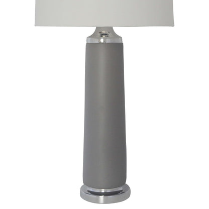 Luzerna CM-0072 Lámpara De Mesa Ashley, Color Gris Calido Mate, 1 Unidad