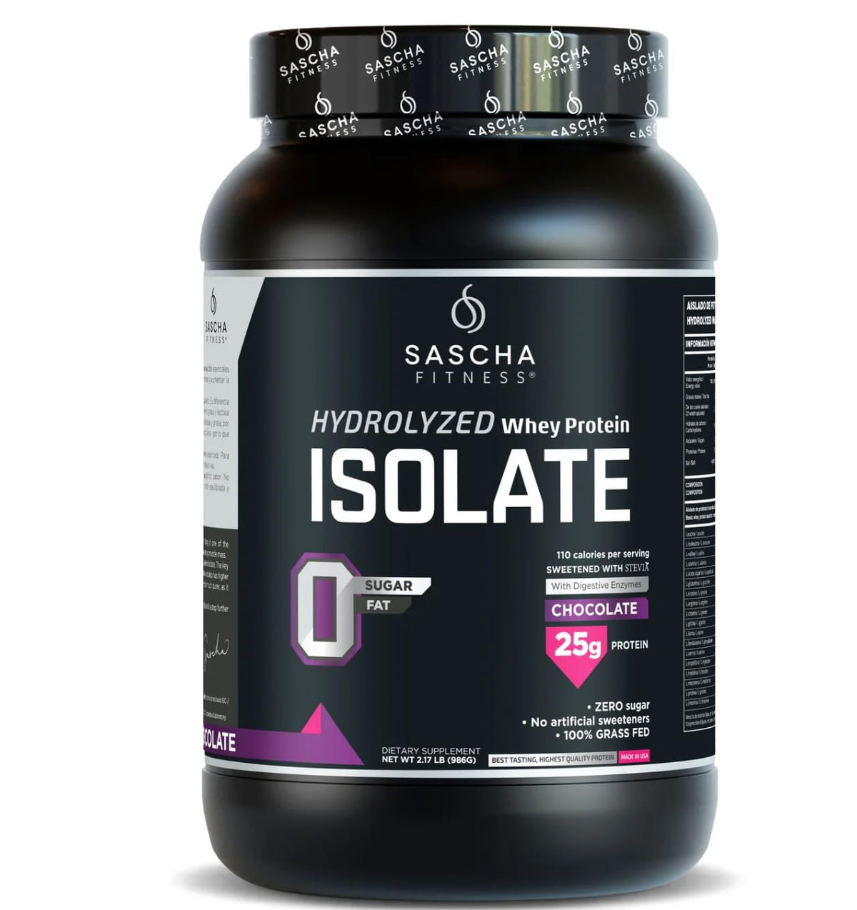 Sascha Fitness Proteína en Polvo, Sabores Surtidos - Chocolate - 986 g (Paquete de 1)