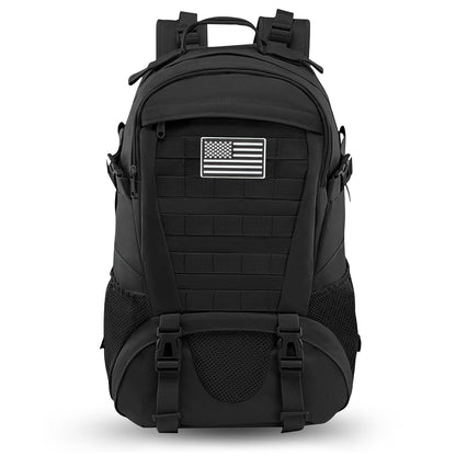 Jueachy - Mochila táctica para hombre, mochila militar Molle, impermeable, 30 L, con parche de bandera de Estados Unidos