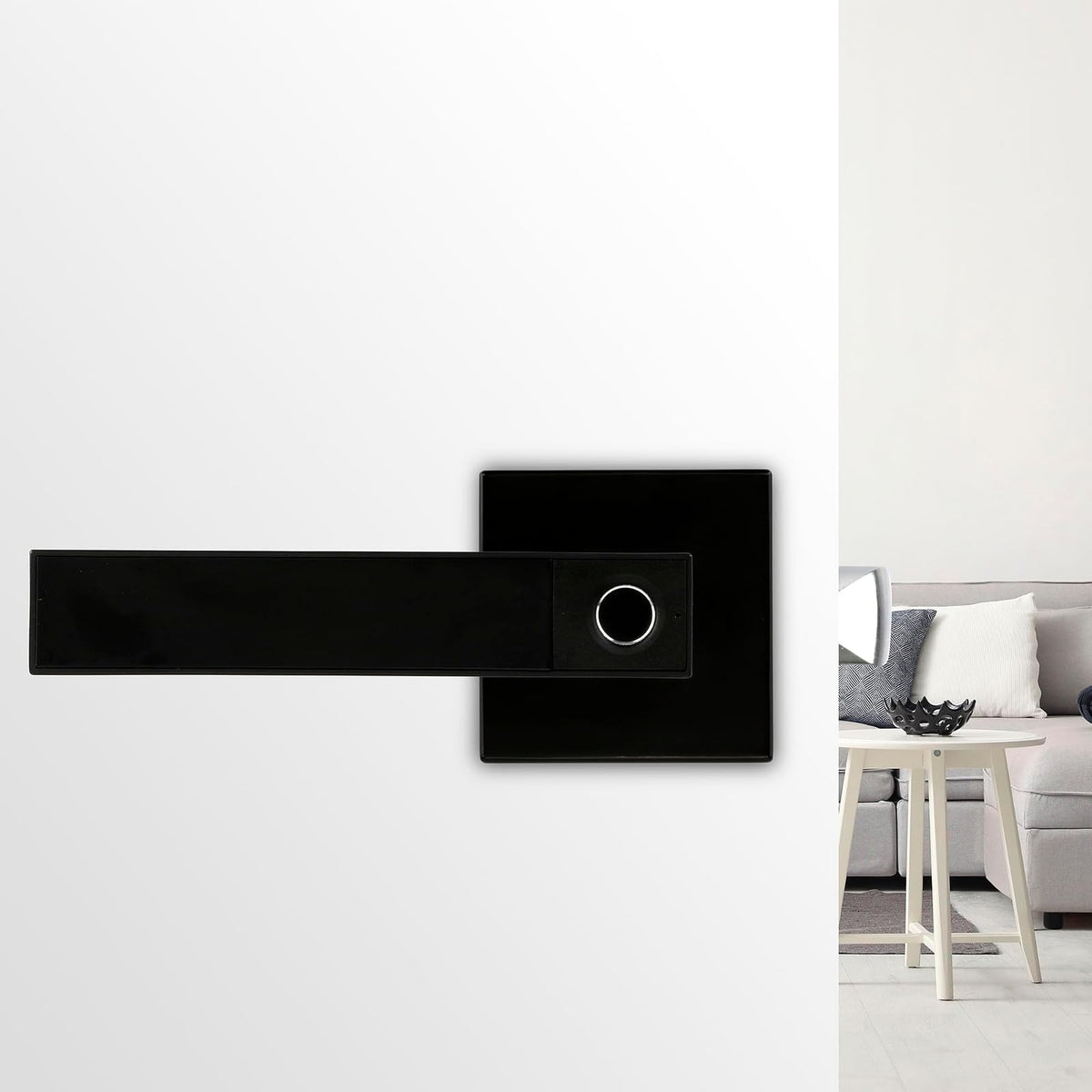 Yale manija inteligente eléctrica biométrica para puerta negro