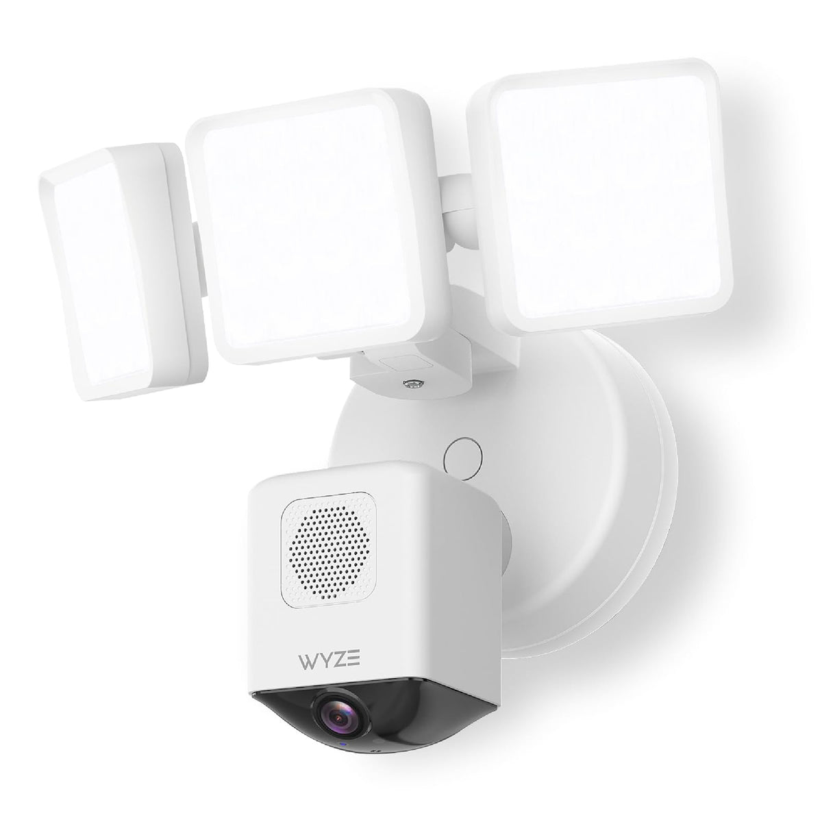 WYZE CAM Floodlight Pro with 3000 Lumen Leds, Wired 2K HD IP65 Outdoor Smart Security Camera, Color Night Vision, 180 Degree Customizable Motion Detection, 105dB Siren, and Two-Way Audio, White