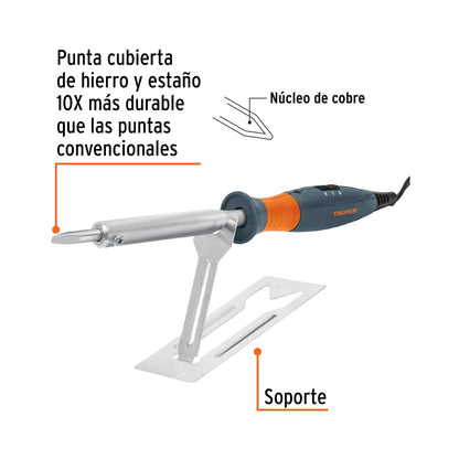 Truper CAU-100D, Cautín, tipo lápiz de 100 W, dual, industrial